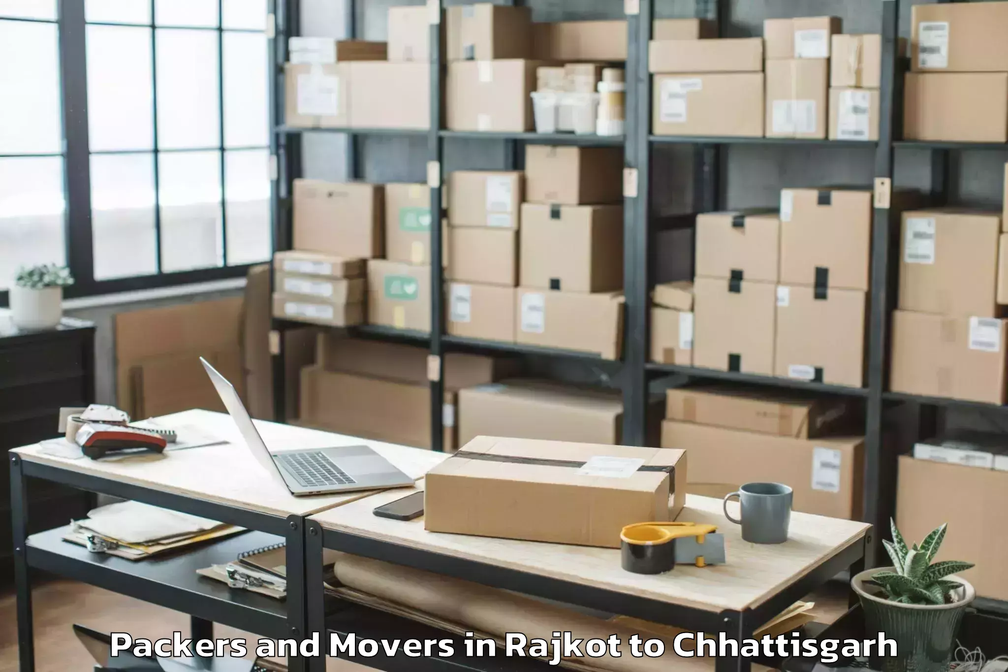 Quality Rajkot to Jagdalpur Packers And Movers